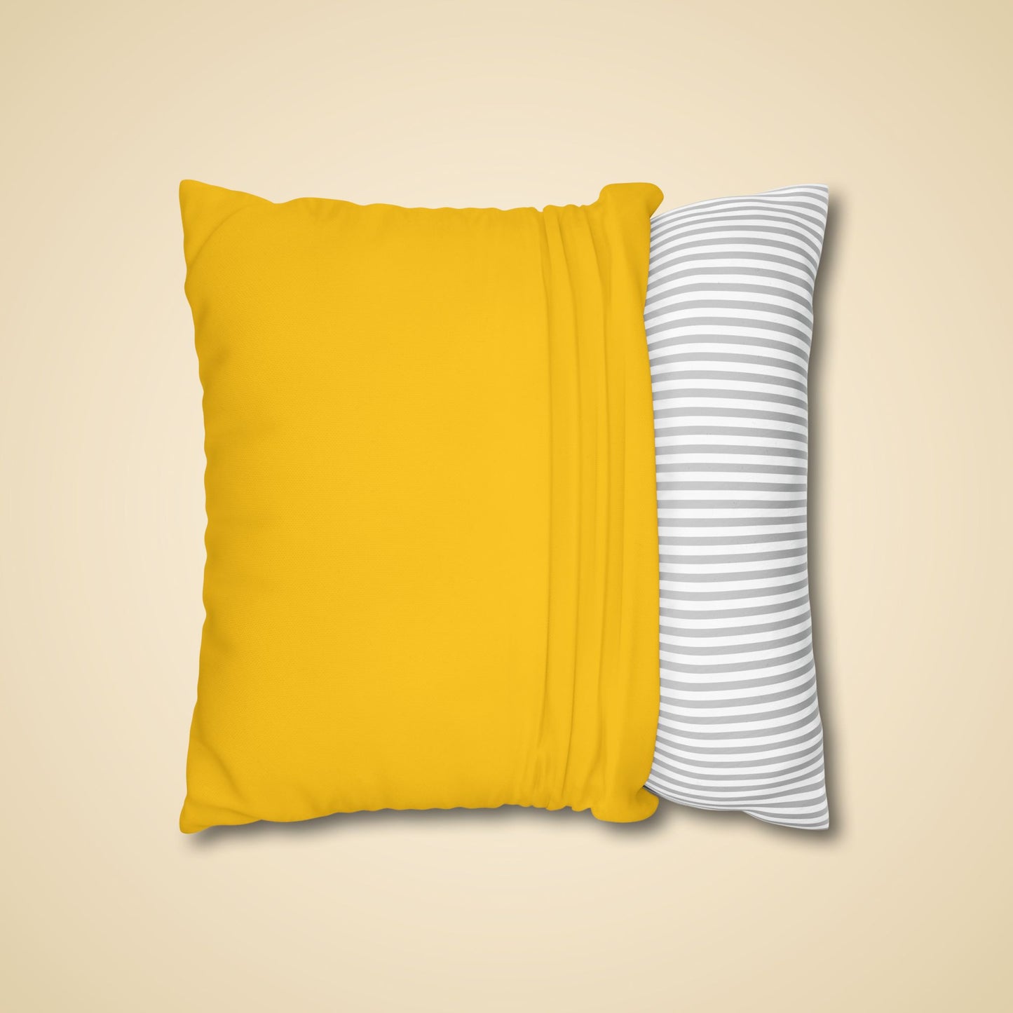 Sunflower Square Poly Canvas Pillowcase