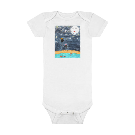 Baby Onesie - Sorel Kairé Collection Original Artwork, 100% Cotton, Lap Shoulder, Snap Closure