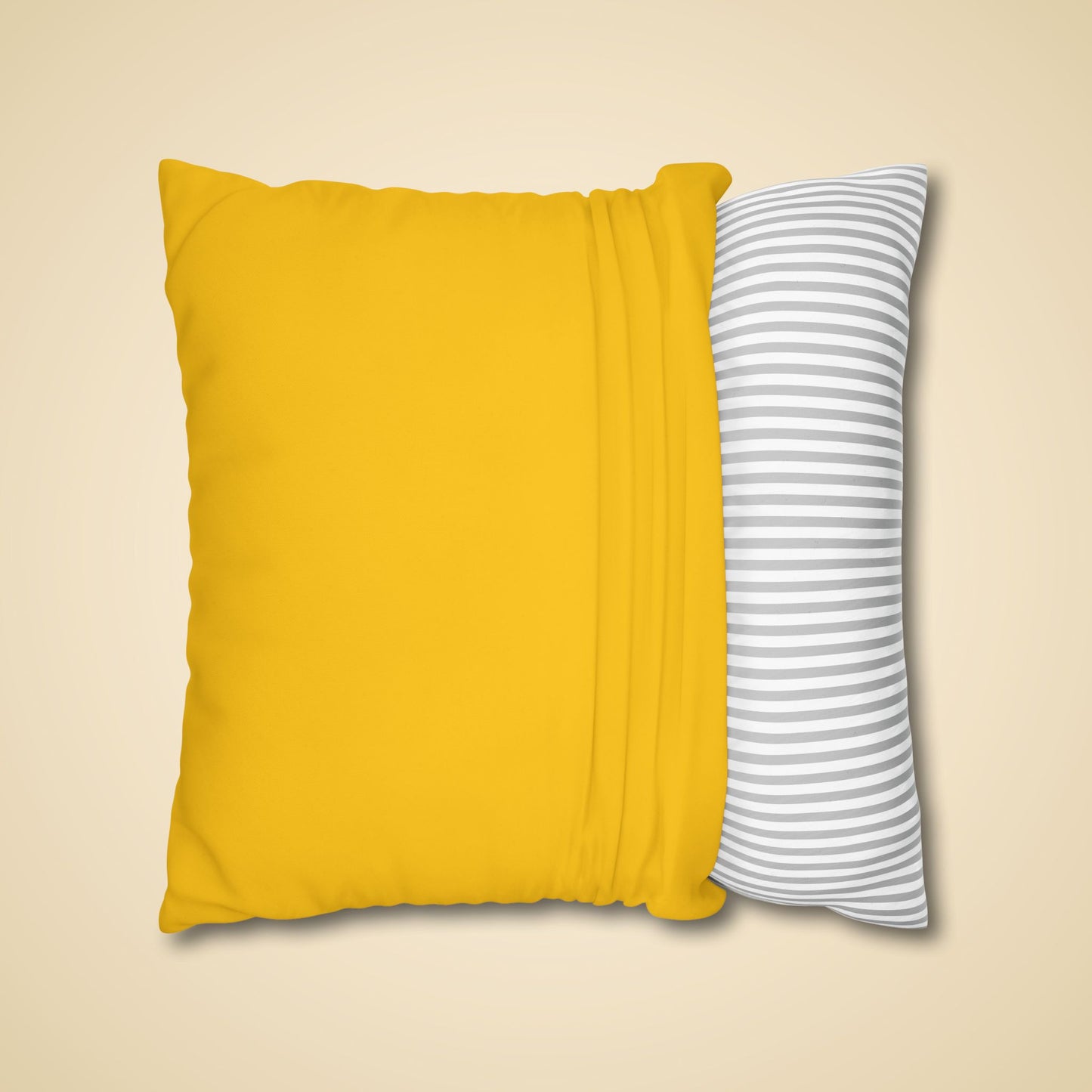 Sunflower Square Poly Canvas Pillowcase